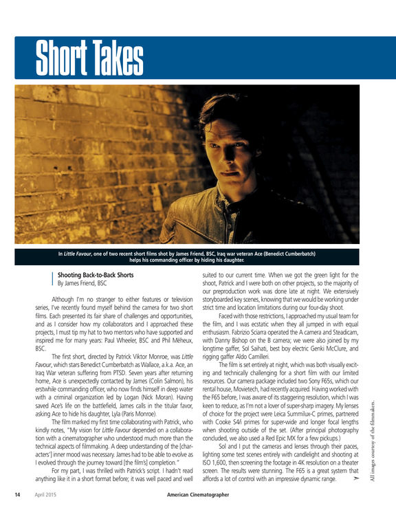 american cinematographer apr 2015 little favour summilux c